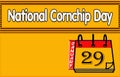 29 January, National Cornchip Day, Text Effect on yellow Background Royalty Free Stock Photo