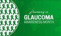 January is National Glaucoma Awareness Month Background Illustration