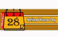 28 January, National Kazoo Day, Text Effect on white Background