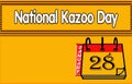 28 January, National Kazoo Day, Text Effect on yellow Background