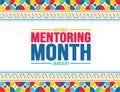January is National Mentoring Month background template. Holiday concept. background, banner, placard, card