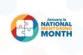 January is National Mentoring Month. Holiday concept. Template for background, banner, card, poster with text