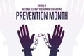 January is National Slavery and Human Trafficking Prevention Month. Holiday concept. Template for background, banner Royalty Free Stock Photo