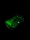 January 9, 2023, Odessa, Ukraine. A black Xbox Wireless Controller highlighted in green. Compatible Xbox Series X S, Xbox One on a