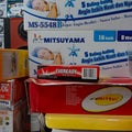 January 26, 2023, piles of cardboard boxes of electronics at an electronics store in Pasa Baru, Padang City.