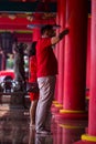 22 January 2023. Praying in Chinese New Year at the Temple. Semarang. Indonesia.