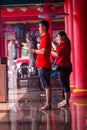 22 January 2023. Praying in Chinese New Year at the Temple. Semarang. Indonesia.