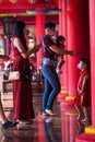 22 January 2023. Praying in Chinese New Year at the Temple. Semarang. Indonesia.