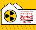 January is Radon Awareness Month design vector illustration