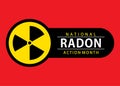 January is Radon Awareness Month design vector illustration