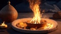 January 13, sacred bonfire, burning fire, traditional treats
