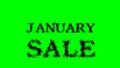 January Sale smoke text effect green isolated background