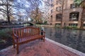 Bench at river walk San Antonio Texas