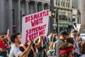 January 19, 2019 San Francisco / CA / USA - Women`s March `Dismantle White Supremacy` sign