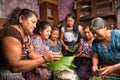 Mayan women preparing food in Guatemala