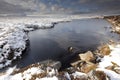 Snowy landscape as far as the eye can see Royalty Free Stock Photo