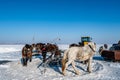 Winter fishing begins at Chagan Lake in Songyuan City, Jilin Province, China