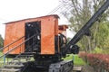 Old steam shovel used for the construction of irrigation and drainage canals