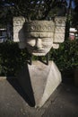 Sculpture in honor of pre-Hispanic peoples in the main square of Sopo, Colombia