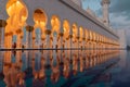 January 31st 2020, Abu Dhabi UAE , a view of the iconic Sheikh Zayed Mosque with its beautiful white marble.