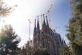 January 31st 2016 Barcelona, Spain. The works on Sagrada Familia Cathedral are progressing