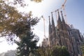 January 31st 2016 Barcelona, Spain. The works on Sagrada Familia Cathedral are progressing