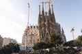 January 31st 2016 Barcelona, Spain. The works on Sagrada Familia Cathedral are progressing