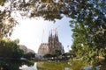 January 31st 2016 Barcelona, Spain. The works on Sagrada Familia Cathedral are progressing