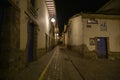 January 20, 2019 streets of the city of Cusco Peru night Royalty Free Stock Photo
