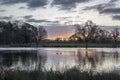 January sunrise over heron pond Bushy Park