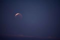 Super Blood Wolf Moon Eclipse over Lanikai, Hawaii 2019 Royalty Free Stock Photo