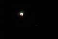 January 20, 2019 Super Wolf Blood Moon Eclipse over Mahomet, Illinois with stars