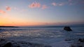 January Thaw - Georgian Bay Sunset in Ontario Royalty Free Stock Photo