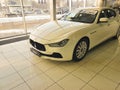 January 21, 2018 Ukraine Kiev Motor Show Maserati autocar business style