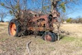 Antique Tractor Sits at the Old Crawford Mill in Walburg Texas Royalty Free Stock Photo