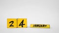 JANUARY 24 Wooden calendar. International Day of Education