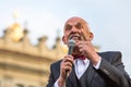 Janusz Korwin-Mikke or JKM, candidate for President of the Republic Poland, during meeting with voters.