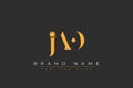 JAO abstract letter logo design Royalty Free Stock Photo