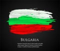 vector template Illustration Bulgaria flag Europe country red white green brush paint