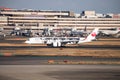 Japan Airlines JAL airplane in Haneda Airport HND one of main Tokyo airports, Tokyo, Japan. 20th Arashi Thanks Jet airbus A350