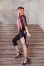 Japan anime cosplay. Fashion Asian girl. Royalty Free Stock Photo