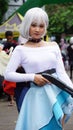 Japan anime cosplay, portrait of cosplayer in natural background