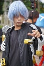 Japan anime cosplay, portrait of cosplayer in natural background