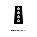 japan army general military ranks and insignia glyph icon