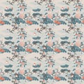 Seamless pattern in Japanese style