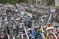 Japan bicycle parking Royalty Free Stock Photo