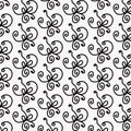 Japan black and white seamless ornament background vector Royalty Free Stock Photo