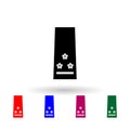 Japan captain military ranks and insignia multi color icon. Simple glyph, flat of military ranks and insignia of japan