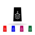 Japan chief petty officer military ranks and insignia multi color icon. Simple glyph, flat of military ranks and insignia