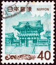 JAPAN - CIRCA 1966: A stamp printed in Japan shows Yomei Gate, Tosho Shrine, Nikko, circa 1966.
